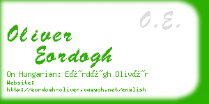 oliver eordogh business card